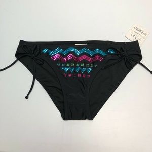 Heart and Harmony XL Black Bikini Bottom Swimsuit